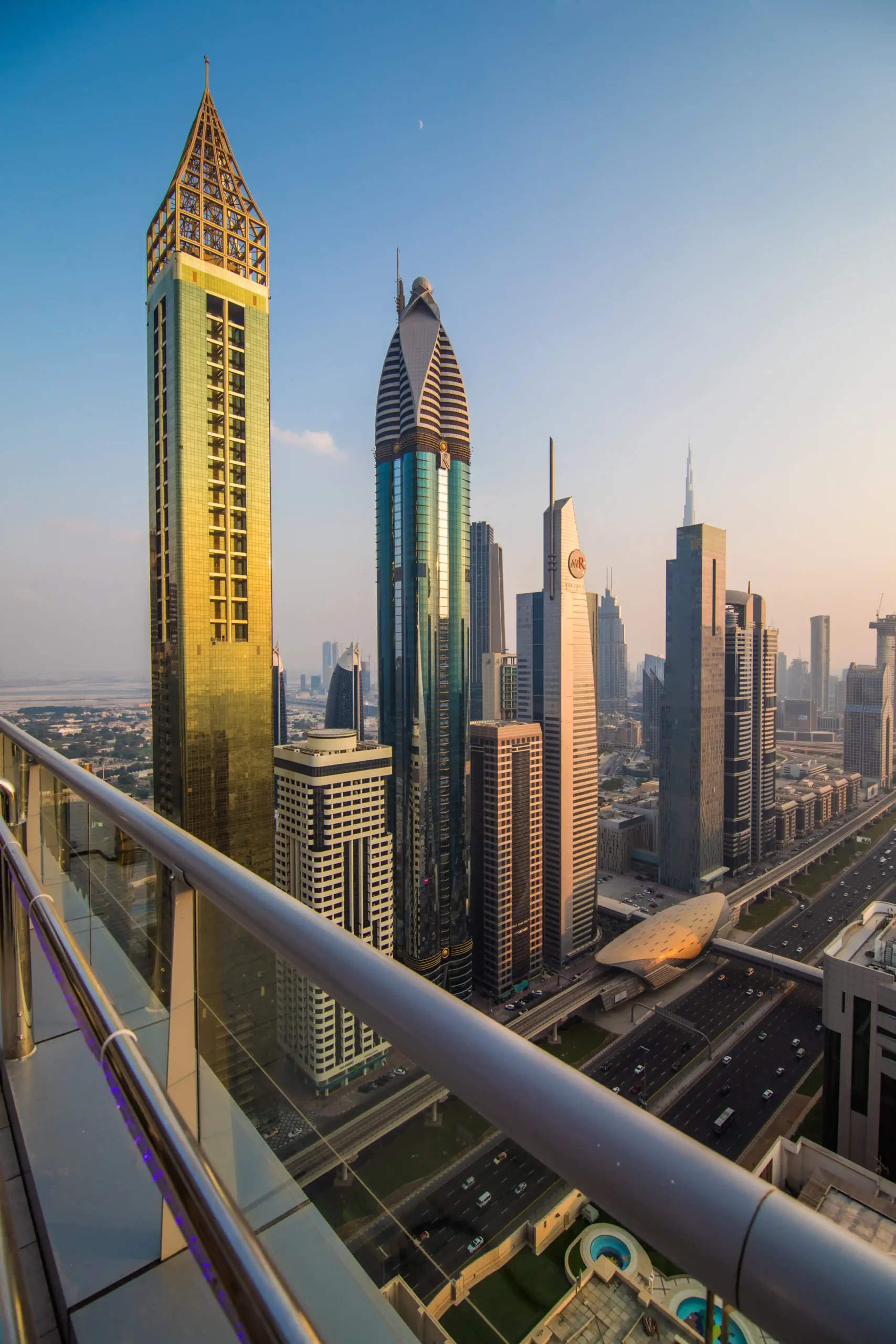 aerial view downtown dubai