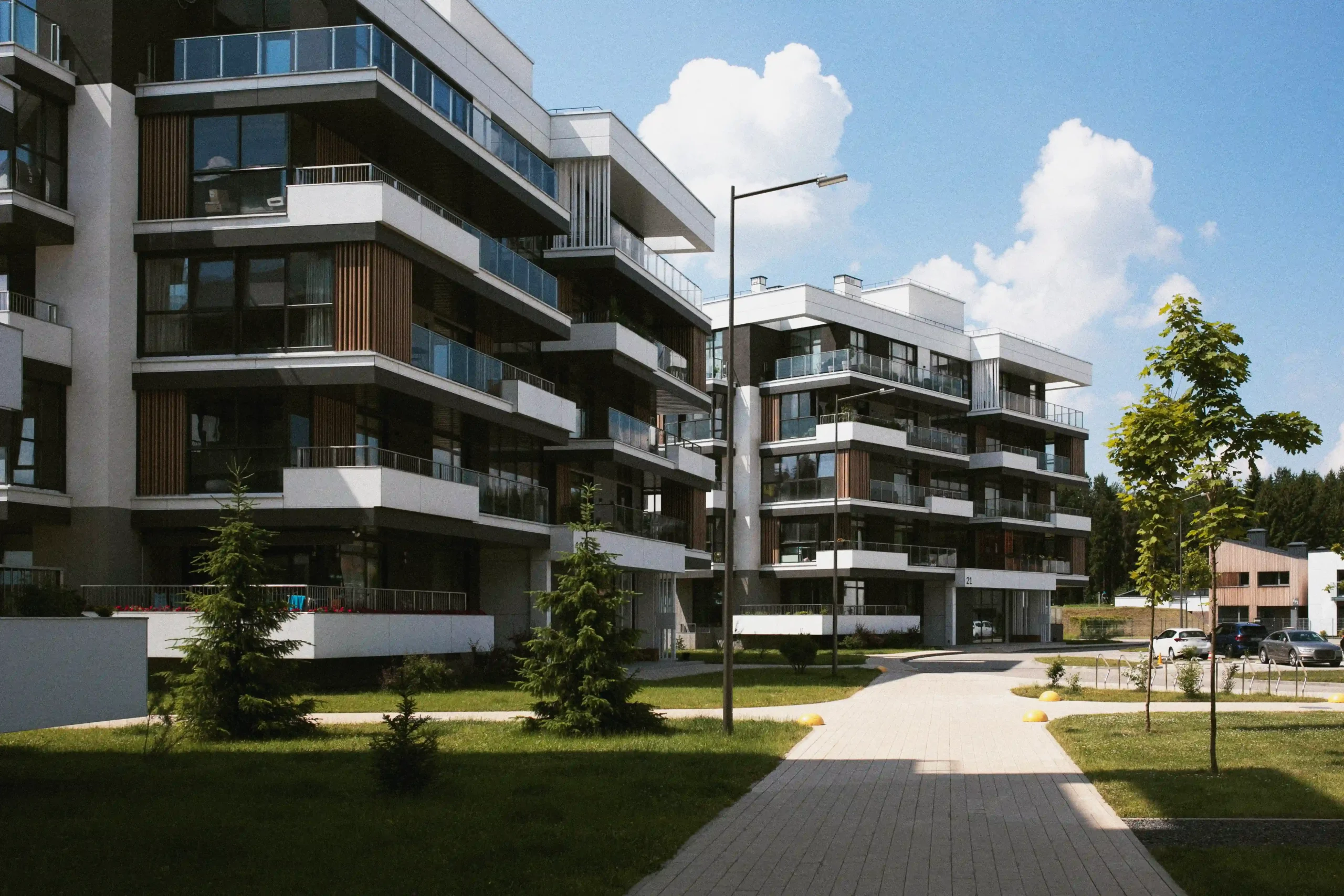 landscape with buildings